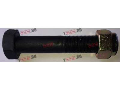 Болт M20х100 крепления нижней тяги с гайкой H2/H3 HOWO (ХОВО) Q151B20100TF2 фото 1 Рыбинск